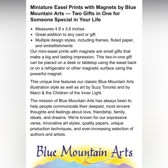 Blue Mountain Arts “Life is all about How You Handle Plan B” magnet w/easel back - Picture 11 of 11